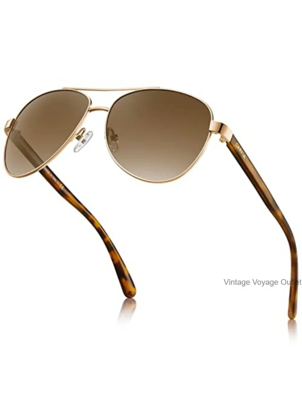 Polarized Pilot Sunglasses for Women UV400 Metal Frame Teardrop Aviator